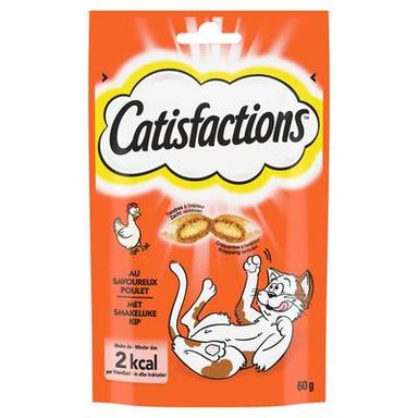 Catisfactions Friandises Poulet pour chat et chaton, 60g