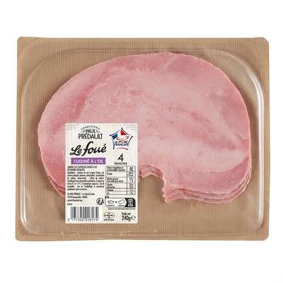 Paul Prédault Jambon Blanc Le Foué Cuisiné à L'Os, 4 tranches - 240g