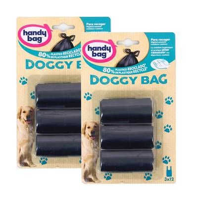 Handy Bag Sacs poubelle pour chien 3L, Lot de 2 - 3x12 sacs