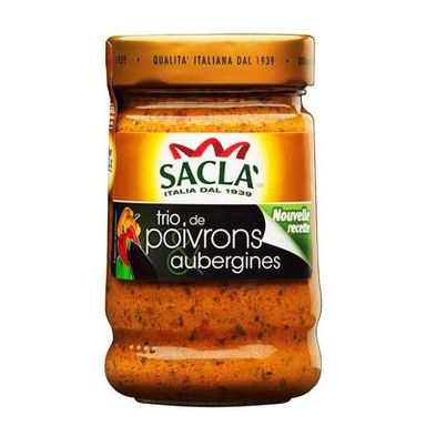 Sacla Sauce Trio de Poivrons et Aubergines, 190g