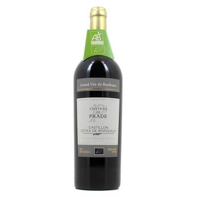 Castillon Cotes de Bordeaux rouge AOC Château de Prade Bio, 75cl