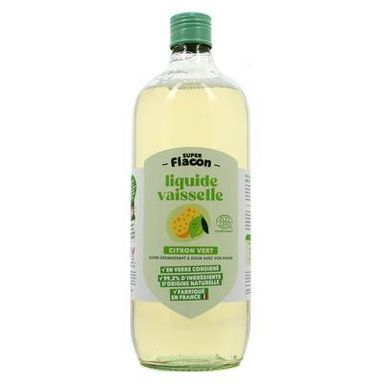 Super Flacon Liquide vaisselle Citron vert, Recharge en verre 1L