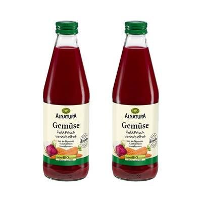 Alnatura Jus de légumes fraîchement transformés bio, Lot de 2x33cl