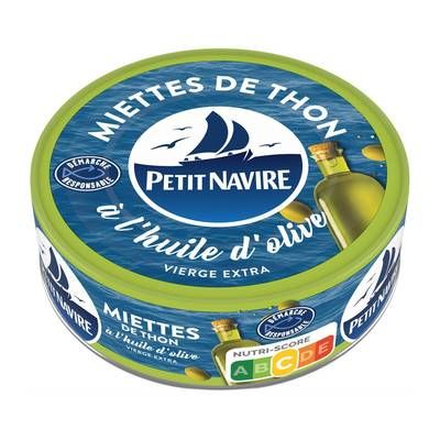 Petit Navire Miettes de Thon à l'Huile Vierge Extra, 80g