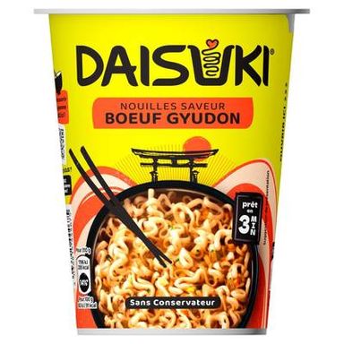 Daisuki Nouilles Instantanées Boeuf Gyudon en Cup, 60g