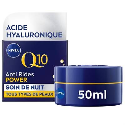 Nivea Soin Visage de Nuit Raffermissant Q10 Anti-Rides, 50ml