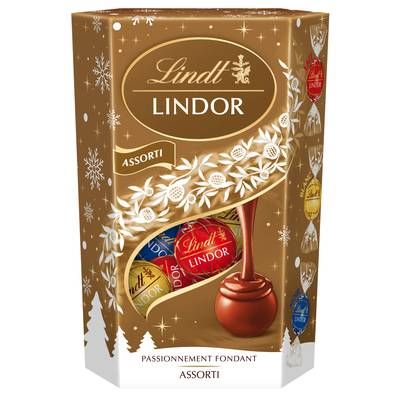Lindt Cornet Assortiment Chocolat au lait, noir et blanc, 200g