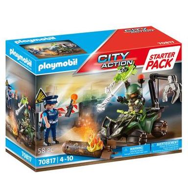 PLAYMOBIL® City Action Starter Pack Policier et démineur, 70817