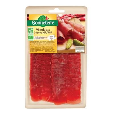 Bonneterre Viande des Grisons Bio, 70g