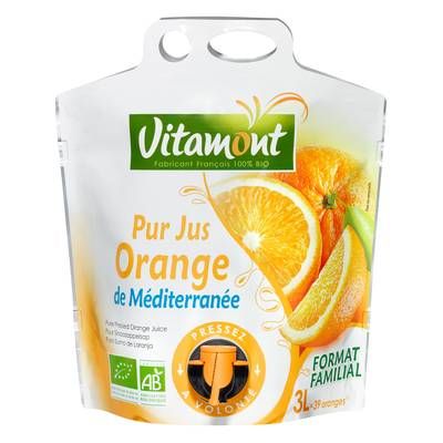 Vitamont Pur jus d'orange bio Fontaine, 3L