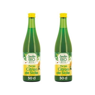 Jardin Bio Etic Jus de Citron Bio, Lot de 2x50cl
