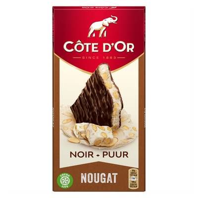 Côte d'Or Chocolat noir Nougat, 130g