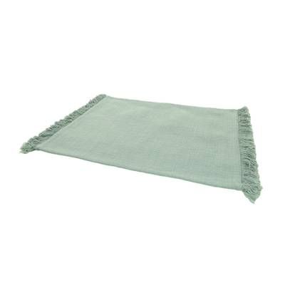 Point virgule Set de table en coton 100% recyclé vert menthe, 35 x 45 cm