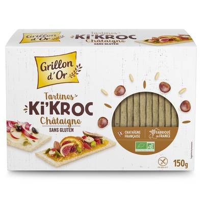 Grillon Or Tartines Ki'kroc Chataigne sans gluten BIO, 150g
