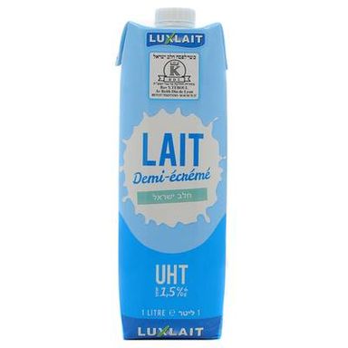 LUXLAIT Lait demi-écrémé UHT, 1l
