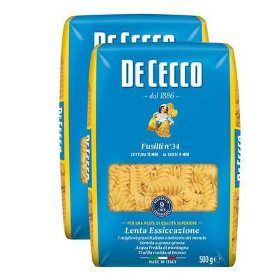 De Cecco Pâtes Fusilli N°34 Premium, Lot de 2x500g