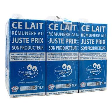 C'est qui le Patron Lait demi-écrémé UHT, 6x1l