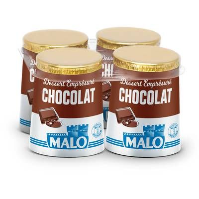 Malo Emprésuré Chocolat, 4x125g