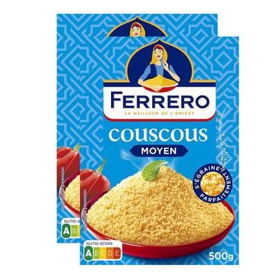 Ferrero Graine de couscous moyenne, Lot de 2x500g