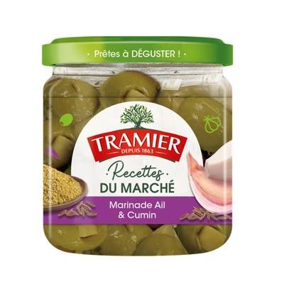 Tramier Olives Marinade Ail Cumin - Recette du Marché, 150g