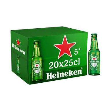 Heineken Bière blonde 5°, 20x25cl