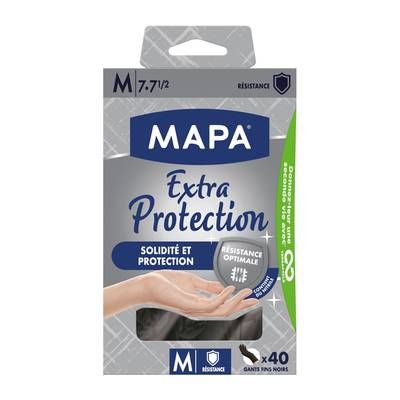 Mapa Gant extra protection taille M couleur noire, 40 pièces