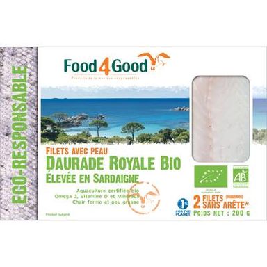 Food4Good Filets de Daurade Royale Bio  avec peau, 200g