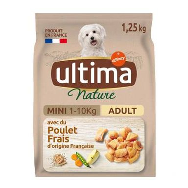 Affinity - Ultima Nature Croquettes Poulet Frais pour petit chien adulte, 1,25kg