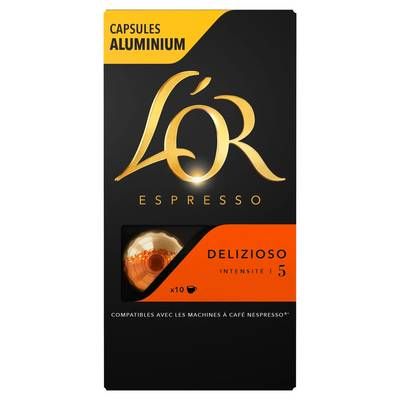 L'or Espresso Café Delizioso intensité 5, 10 capsules