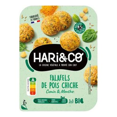 HARI&CO Falafels de Pois Chiches  Cumin & Menthe Bio, 170g