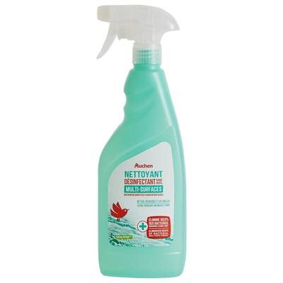 Auchan Spray nettoyant désinfectant multi-surfaces à l'eucalyptus, 750ml