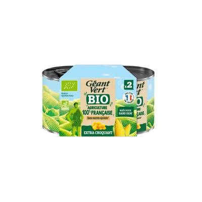 Géant Vert Maïs Bio extra croquant, 2x140g