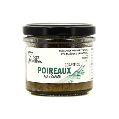Sept Collines Ecrasé de poireaux au sésame - Conserverie Artisanale, 100g