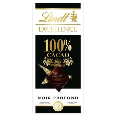 Lindt Chocolat Excellence Noir 100% Cacao, 50g