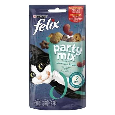 Purina - Félix Party Mix Saveur de l'Océan - Friandises pour chat, 60g