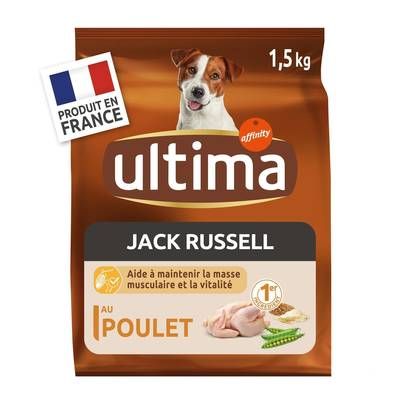 Affinity - Ultima Croquettes sur mesure Poulet Maintien Masse Musculaire et Vitalité pour chien Jack Russell, 1.5kg