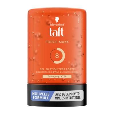 Schwarzkopf - Taft Gel Cheveux Fixation très Forte Force Max Tenue 72H, 300ml