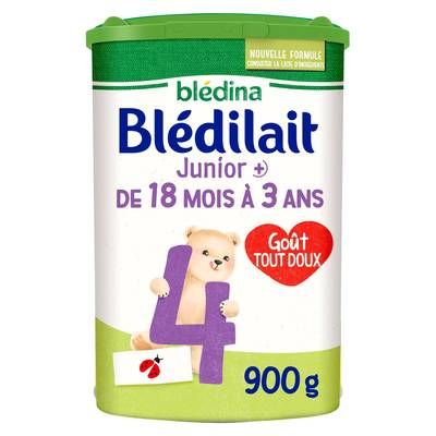 Blédina - Blédilait Lait de Croissance Junior 4è âge en Poudre Bébé Dès 18 Mois, 900g