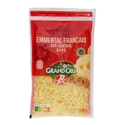 Auchan Emmental grand cru rapé Label Rouge, 200g