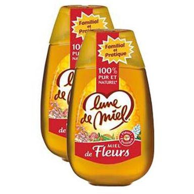 Lune de Miel Miel de Fleurs, Lot de 2x500g