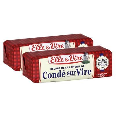 Elle&Vire Beurre roulé 1/2 Sel, Lot de 2x250g