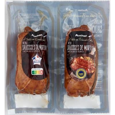 Auchan Terroir Mini Saucisses de Morteau IGP Fumées, 2x120g