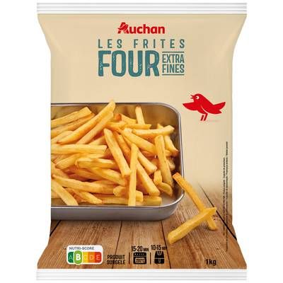 Auchan Frites au four extra fines, 1kg