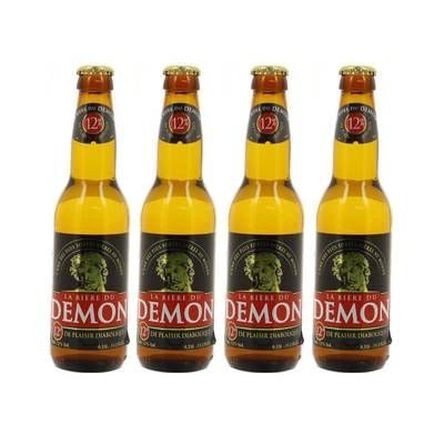 La Bière Du Demon Bière blonde 12°, Lot de 4x33cl