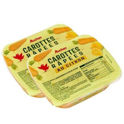 Auchan Carottes Râpées au Citron, Lot de 2x300g