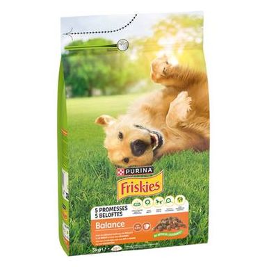 Purina - Friskies Croquettes Poulet Balance pour chien adulte, 3kg