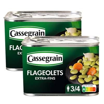 Cassegrain Flageolets préparés extra-fins, Lot de 2x465g