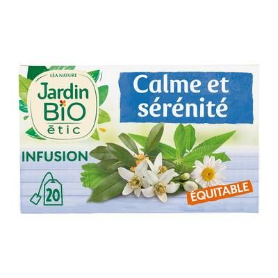 Jardin Bio Etic Infusion Calme et Sérénité saveur fleur d'oranger Bio - 20 sachets, 30g