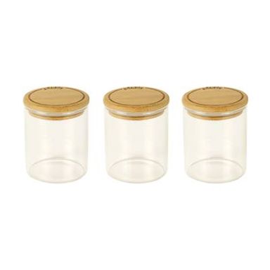 Pebbly Set de 3 boites en verre à épices, 190ml