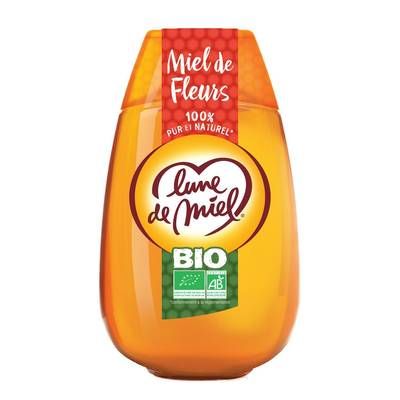Lune de Miel Miel de Fleurs BIO liquide, 500g